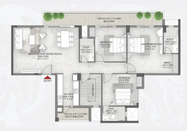 Eldeco Skywalk Floor Plan